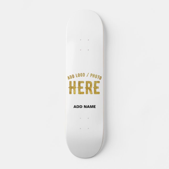 STYLISH MODERN CUSTOMIZABLE WHITE VERIFIED BRANDED SKATEBOARD (Front)