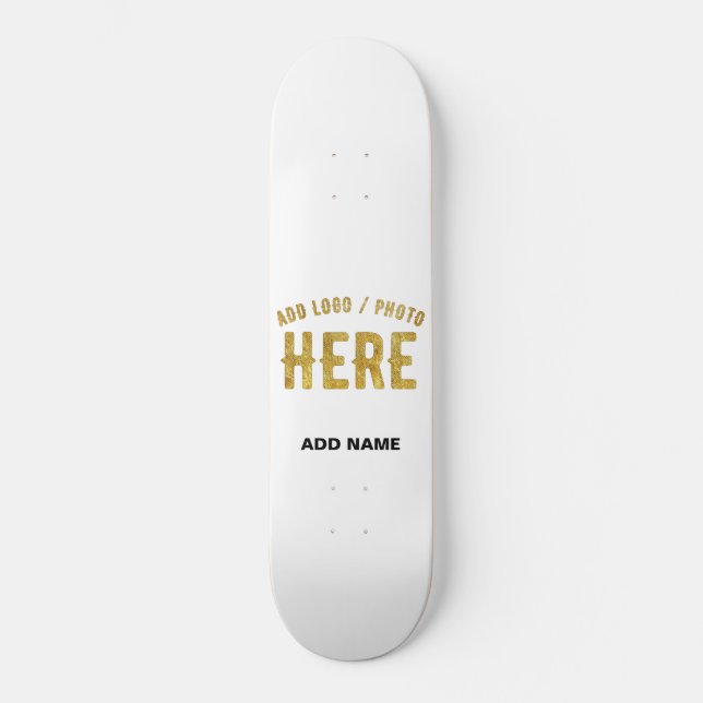 STYLISH MODERN CUSTOMIZABLE WHITE VERIFIED BRANDED SKATEBOARD (Front)
