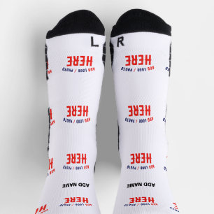 STYLISH MODERN CUSTOMIZABLE WHITE VERIFIED BRANDED SOCKS