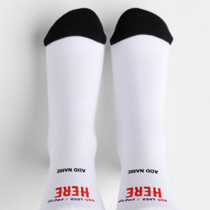 STYLISH MODERN CUSTOMIZABLE WHITE VERIFIED BRANDED SOCKS
