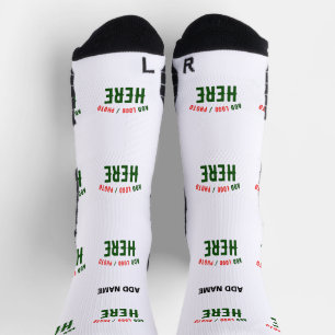 STYLISH MODERN CUSTOMIZABLE WHITE VERIFIED BRANDED SOCKS