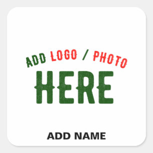 STYLISH MODERN CUSTOMIZABLE WHITE VERIFIED BRANDED SQUARE STICKER