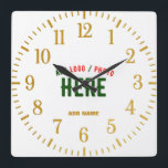 STYLISH MODERN CUSTOMIZABLE WHITE VERIFIED BRANDED SQUARE WALL CLOCK<br><div class="desc">THIS IS A DESIGN FITTING FOR EVERYONE.YOU CAN CHANGE, RESIZE OR ADD LOGO, PHOTO, TEXT AND COLOURS THE WAY YOU LIKE.THANK YOU.</div>