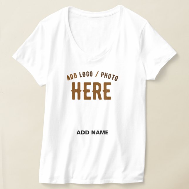 STYLISH MODERN CUSTOMIZABLE WHITE VERIFIED BRANDED T-Shirt (Laydown)
