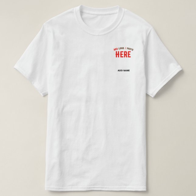 STYLISH MODERN CUSTOMIZABLE WHITE VERIFIED BRANDED T-Shirt (Design Front)