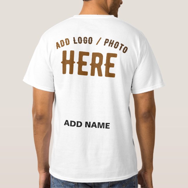 STYLISH MODERN CUSTOMIZABLE WHITE VERIFIED BRANDED T-Shirt (Back)