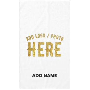 STYLISH MODERN CUSTOMIZABLE WHITE VERIFIED BRANDED TABLECLOTH
