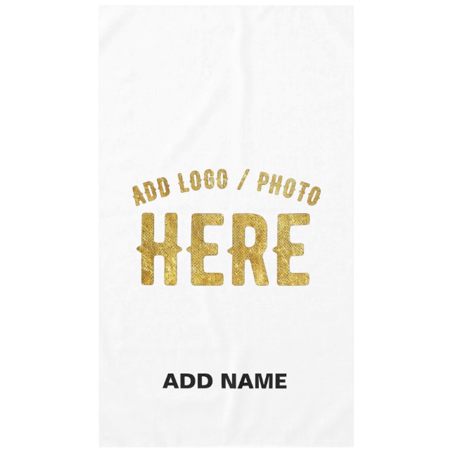 STYLISH MODERN CUSTOMIZABLE WHITE VERIFIED BRANDED TABLECLOTH (Front)