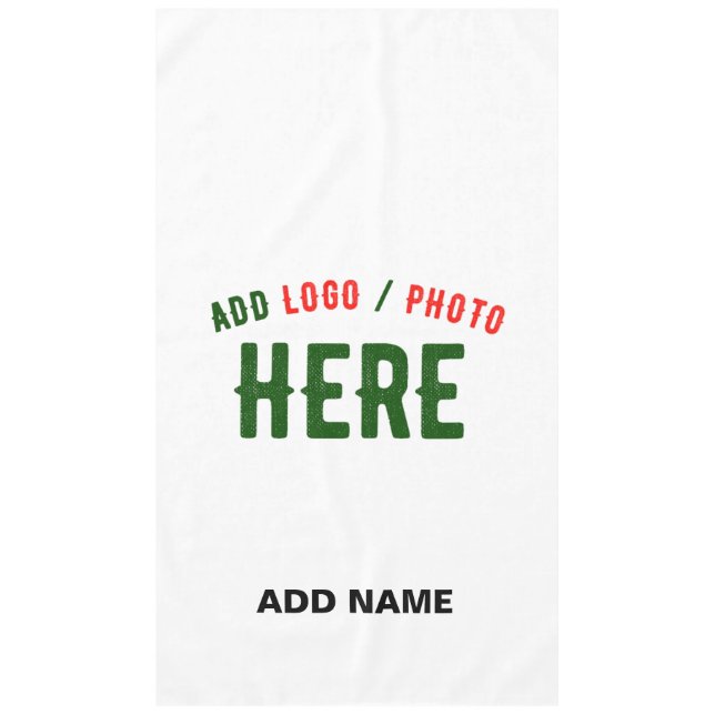STYLISH MODERN CUSTOMIZABLE WHITE VERIFIED BRANDED TABLECLOTH (Front)