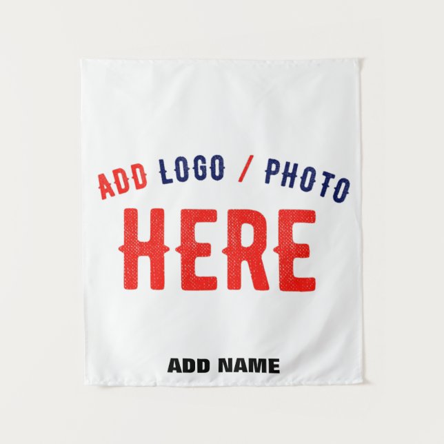 STYLISH MODERN CUSTOMIZABLE WHITE VERIFIED BRANDED TAPESTRY (Front)