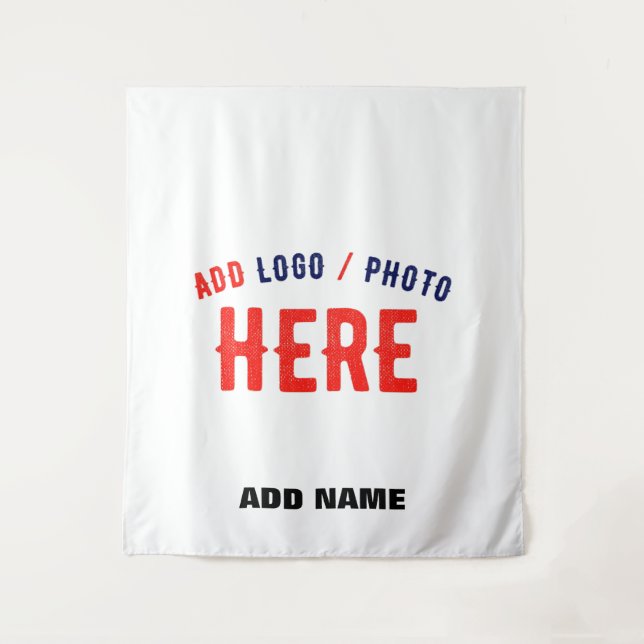 STYLISH MODERN CUSTOMIZABLE WHITE VERIFIED BRANDED TAPESTRY (Front)