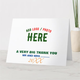 STYLISH MODERN CUSTOMIZABLE WHITE VERIFIED BRANDED THANK YOU CARD