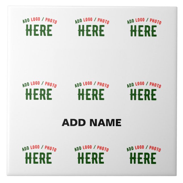 STYLISH MODERN CUSTOMIZABLE WHITE VERIFIED BRANDED TILE (Front)