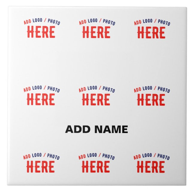 STYLISH MODERN CUSTOMIZABLE WHITE VERIFIED BRANDED TILE (Front)