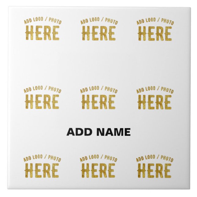 STYLISH MODERN CUSTOMIZABLE WHITE VERIFIED BRANDED TILE (Front)