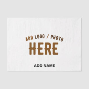 STYLISH MODERN CUSTOMIZABLE WHITE VERIFIED BRANDED TISSUE PAPER