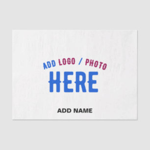 STYLISH MODERN CUSTOMIZABLE WHITE VERIFIED BRANDED TISSUE PAPER