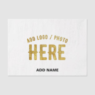 STYLISH MODERN CUSTOMIZABLE WHITE VERIFIED BRANDED TISSUE PAPER