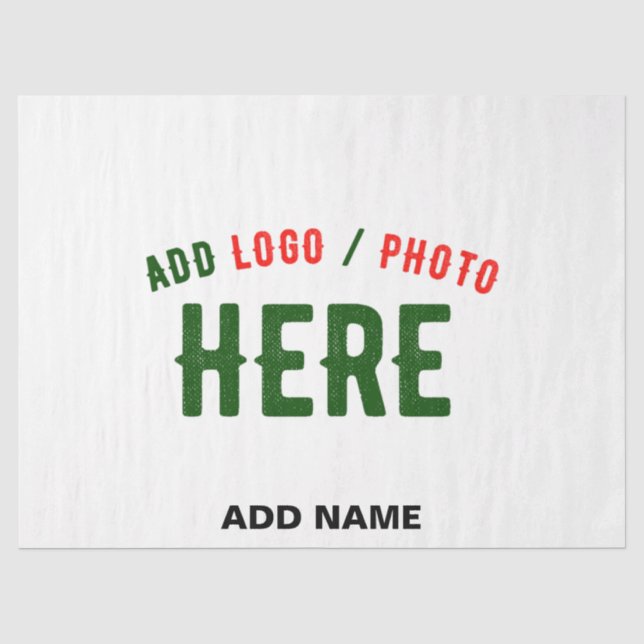 STYLISH MODERN CUSTOMIZABLE WHITE VERIFIED BRANDED TISSUE PAPER (Front)