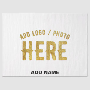 STYLISH MODERN CUSTOMIZABLE WHITE VERIFIED BRANDED TISSUE PAPER