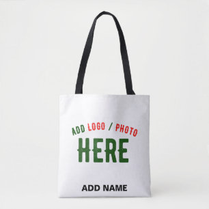STYLISH MODERN CUSTOMIZABLE WHITE VERIFIED BRANDED TOTE BAG