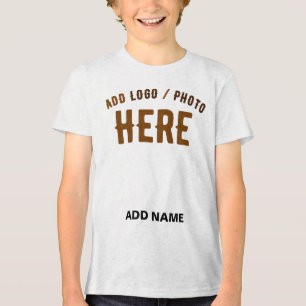 STYLISH MODERN CUSTOMIZABLE WHITE VERIFIED BRANDED Tri-Blend SHIRT