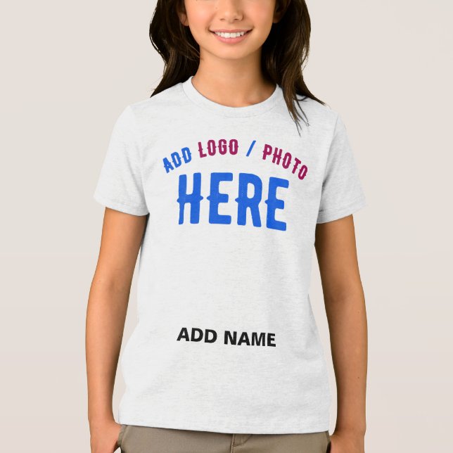 STYLISH MODERN CUSTOMIZABLE WHITE VERIFIED BRANDED Tri-Blend SHIRT (Front)