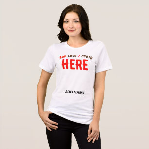 STYLISH MODERN CUSTOMIZABLE WHITE VERIFIED BRANDED Tri-Blend SHIRT
