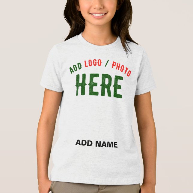 STYLISH MODERN CUSTOMIZABLE WHITE VERIFIED BRANDED Tri-Blend SHIRT (Front)