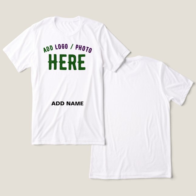 STYLISH MODERN CUSTOMIZABLE WHITE VERIFIED BRANDED Tri-Blend SHIRT (Design Front & Back)