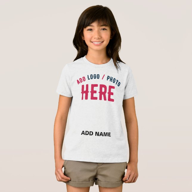 STYLISH MODERN CUSTOMIZABLE WHITE VERIFIED BRANDED Tri-Blend SHIRT (Front Full)