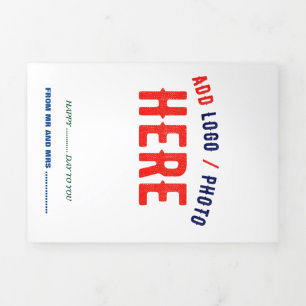 STYLISH MODERN CUSTOMIZABLE WHITE VERIFIED BRANDED Tri-Fold CARD