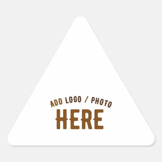 STYLISH MODERN CUSTOMIZABLE WHITE VERIFIED BRANDED TRIANGLE STICKER (Front)