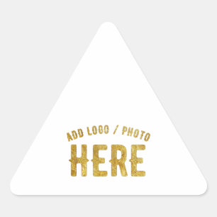 STYLISH MODERN CUSTOMIZABLE WHITE VERIFIED BRANDED TRIANGLE STICKER