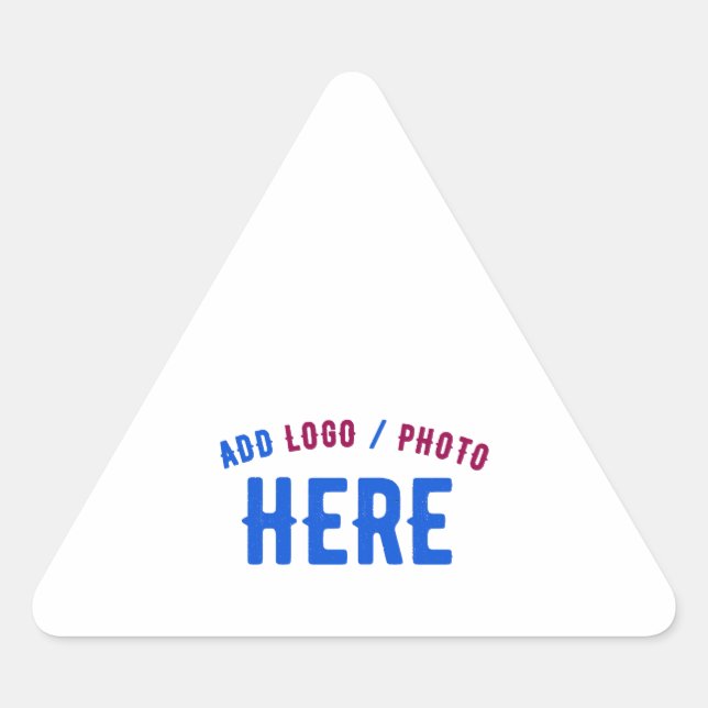 STYLISH MODERN CUSTOMIZABLE WHITE VERIFIED BRANDED TRIANGLE STICKER (Front)
