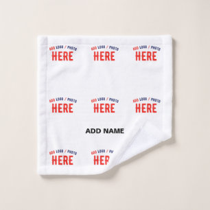 STYLISH MODERN CUSTOMIZABLE WHITE VERIFIED BRANDED WASH CLOTH