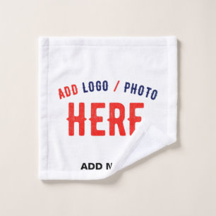 STYLISH MODERN CUSTOMIZABLE WHITE VERIFIED BRANDED WASH CLOTH