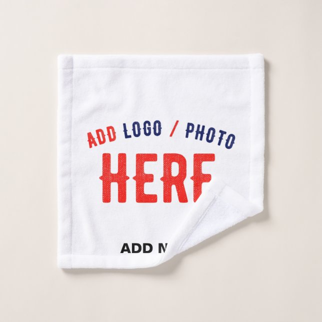 STYLISH MODERN CUSTOMIZABLE WHITE VERIFIED BRANDED WASH CLOTH (Wash Cloth)