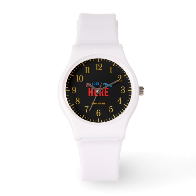 STYLISH MODERN CUSTOMIZABLE WHITE VERIFIED BRANDED WATCH (Front)