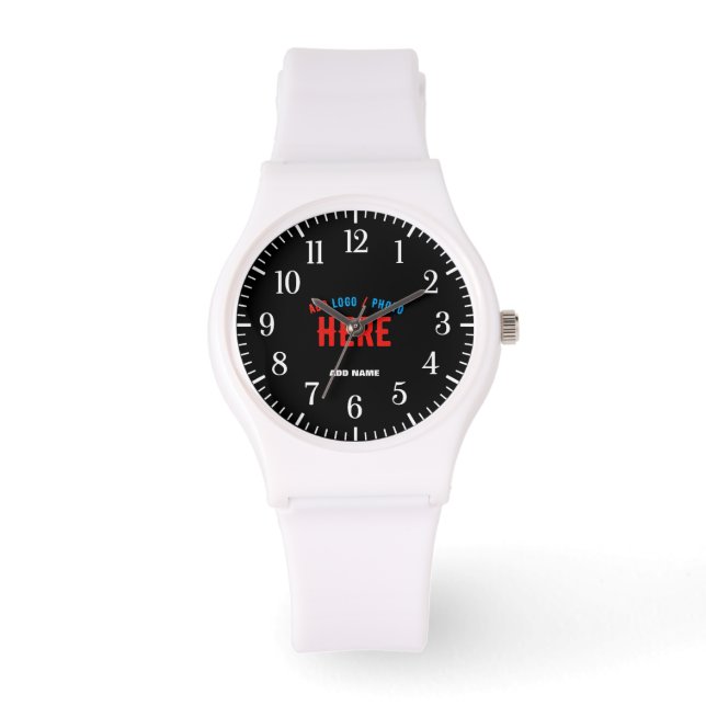 STYLISH MODERN CUSTOMIZABLE WHITE VERIFIED BRANDED WATCH (Front)