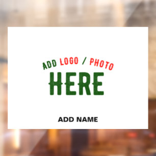 STYLISH MODERN CUSTOMIZABLE WHITE VERIFIED BRANDED WINDOW CLING