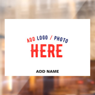 STYLISH MODERN CUSTOMIZABLE WHITE VERIFIED BRANDED WINDOW CLING