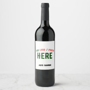 STYLISH MODERN CUSTOMIZABLE WHITE VERIFIED BRANDED WINE LABEL