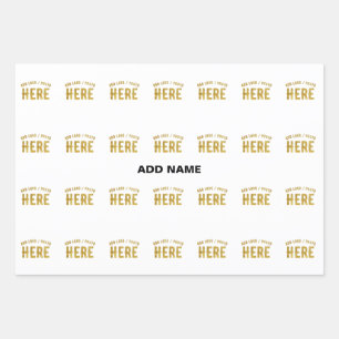STYLISH MODERN CUSTOMIZABLE WHITE VERIFIED BRANDED WRAPPING PAPER SHEET
