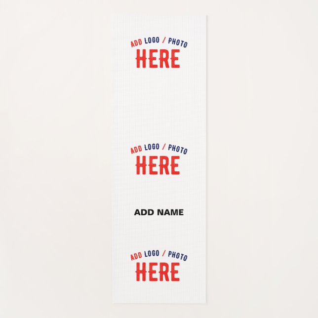 STYLISH MODERN CUSTOMIZABLE WHITE VERIFIED BRANDED YOGA MAT (Front)
