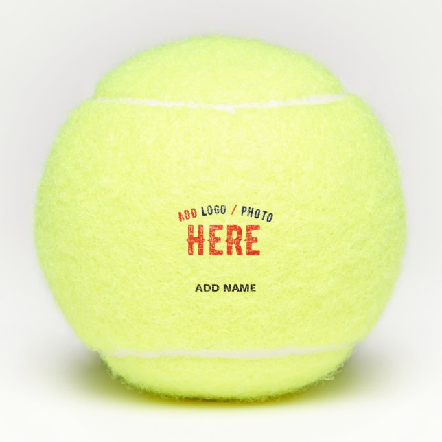 STYLISH MODERN CUSTOMIZABLE YELLOW VERIFIED BRAND TENNIS BALLS (Front)