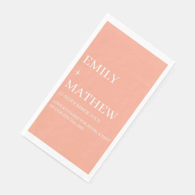 STYLISH MODERN CUSTOMIZED ELEGANT CLASSIC WEDDING  NAPKIN (Corner)