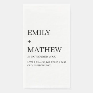 STYLISH MODERN CUSTOMIZED ELEGANT CLASSIC WEDDING  NAPKIN