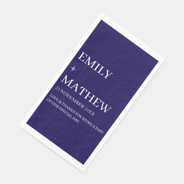 STYLISH MODERN CUSTOMIZED ELEGANT CLASSIC WEDDING  NAPKIN (Corner)