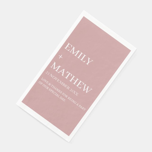 STYLISH MODERN CUSTOMIZED ELEGANT CLASSIC WEDDING  NAPKIN (Corner)